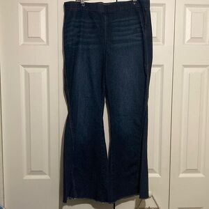 Sofia Pull-On Dark Blue Super Flare Jeans